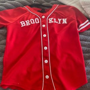 Red and white T-shirt